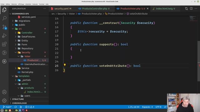 15 - Mise en place des permissions utilisateurs avec les voters (Symfony 6) смотреть онлайн