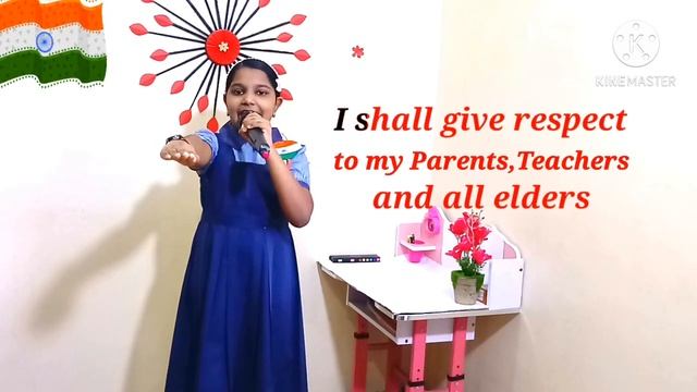 Indian National Pledge In English With Lyrics राष्ट्रीय प्रतिज्ञा School Assembly/India is myCountr смотреть онлайн