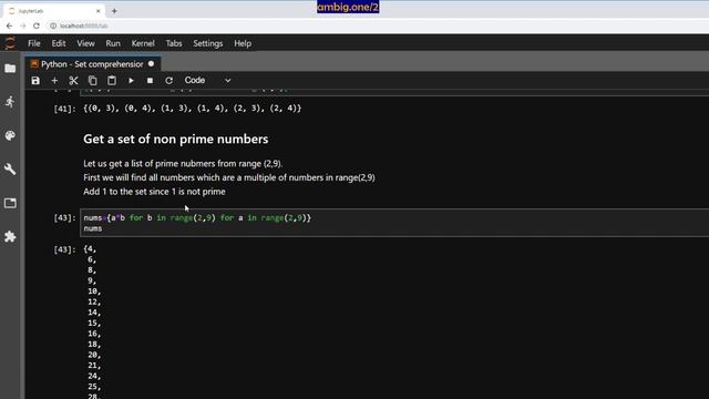 Python - Set comprehensions [3.7] смотреть онлайн