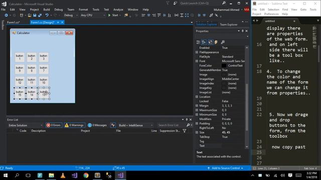 How to Create Calculator in C# Windows Form Application Part-1 смотреть онлайн