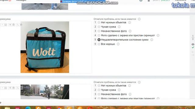 "🎒Проверка фотографий термосумок в Израиле - экзамен" = 100 in Toloka. смотреть онлайн