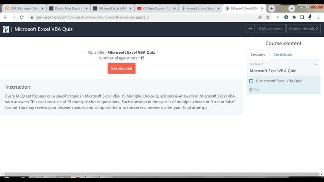 Microsoft Excel VBA Certificate | EXCEL VBA Courses and Certification смотреть онлайн