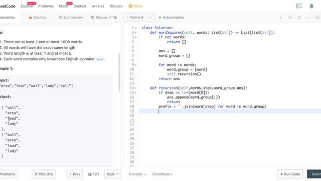425 Word Squares with Tries смотреть онлайн