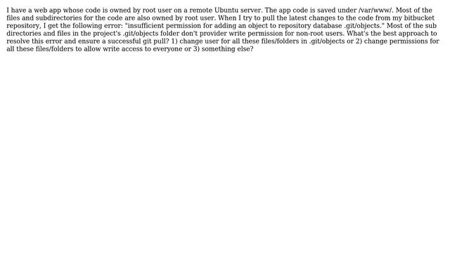 Git pull on ubuntu server as non-root user not working because of file permissions смотреть онлайн