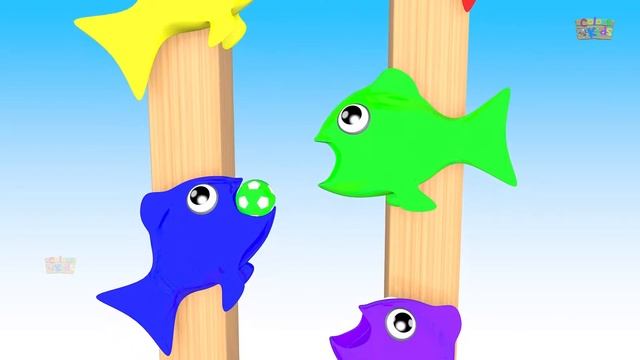 Color Soccer Ball Sliding with Color Fish Slider With Wooden Hammer for Kids смотреть онлайн