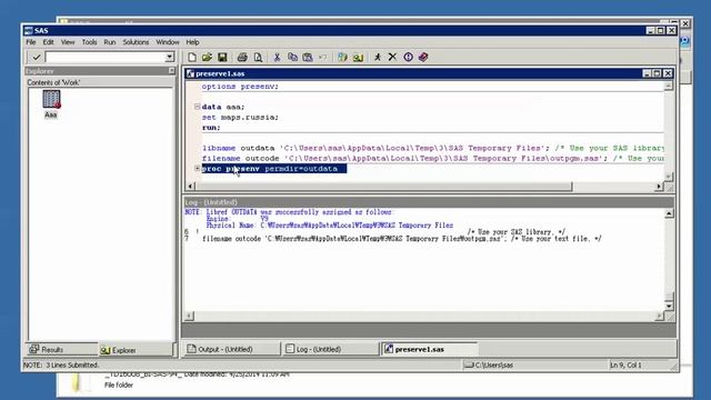 SAS 9.4 Preserve Data смотреть онлайн