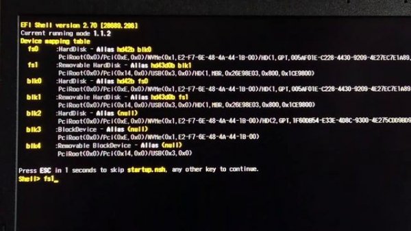 Установка Windows на ноутбуки с EFI shell 2.*!!!!