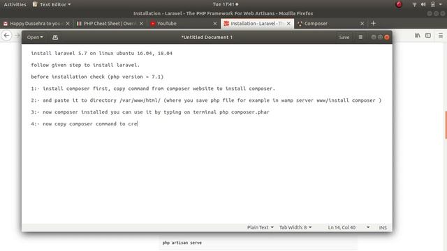 Install laravel 5.7 on ubuntu(linux) 16.04, 18.04 or how to install laravel on ubuntu смотреть онлайн