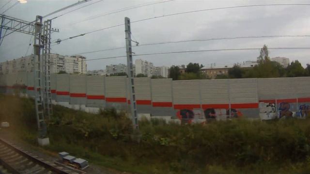 Белорусский вокзал, отправление двухэтажного поезда №743Ч Москва - Смоленск смотреть онлайн