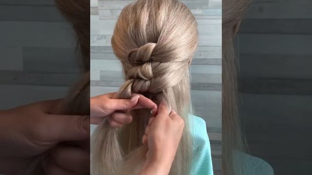 Плетение. Быстрая причёска. Коса из двух прядей. Стильная причёска. Ажурное плетение. смотреть онлайн