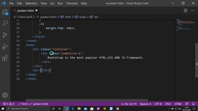 12.Bootstrap Jumbotron Class in hindi | Bootstrap Tutorial in hindi смотреть онлайн