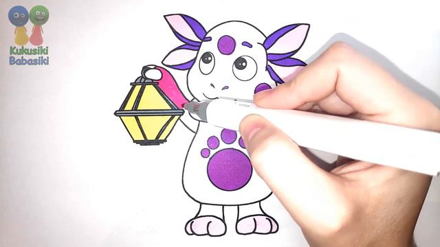 №155 Moonzy and his friends coloring 🌈 Luntik 🎨 смотреть онлайн