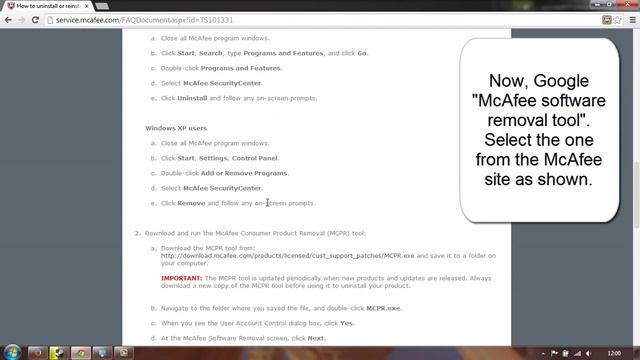 How to fully remove McAfee Internet Security смотреть онлайн