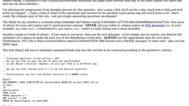 SQL only the first row of each value (3 Solutions!!) смотреть онлайн