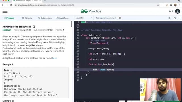 Minimize the Heights | Love Babbar DSA Sheet Q9 | Arrays смотреть онлайн