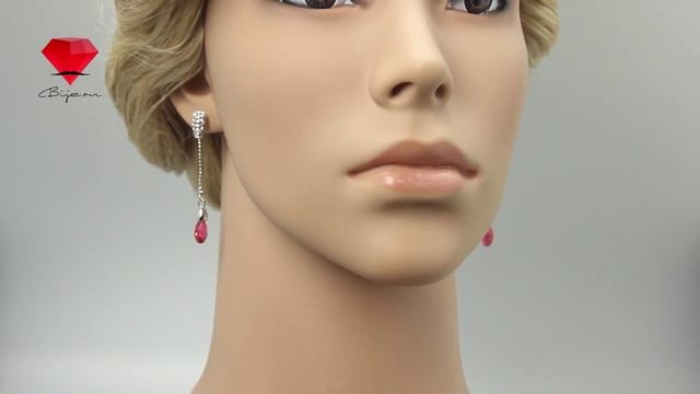 Bije.ru: Удлиненные серьги с покрытием белым золотом и кристаллами Swarovski Evelyn (Эвелин) смотреть онлайн