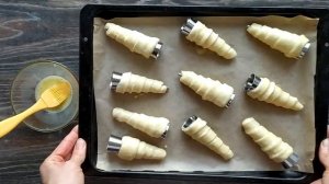 ДРОЖЖЕВЫЕ ТРУБОЧКИ С БЕЛКОВЫМ КРЕМОМ