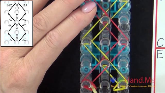 How to make a Rubber Band Diamond Trio Bracelet - Easy Level смотреть онлайн