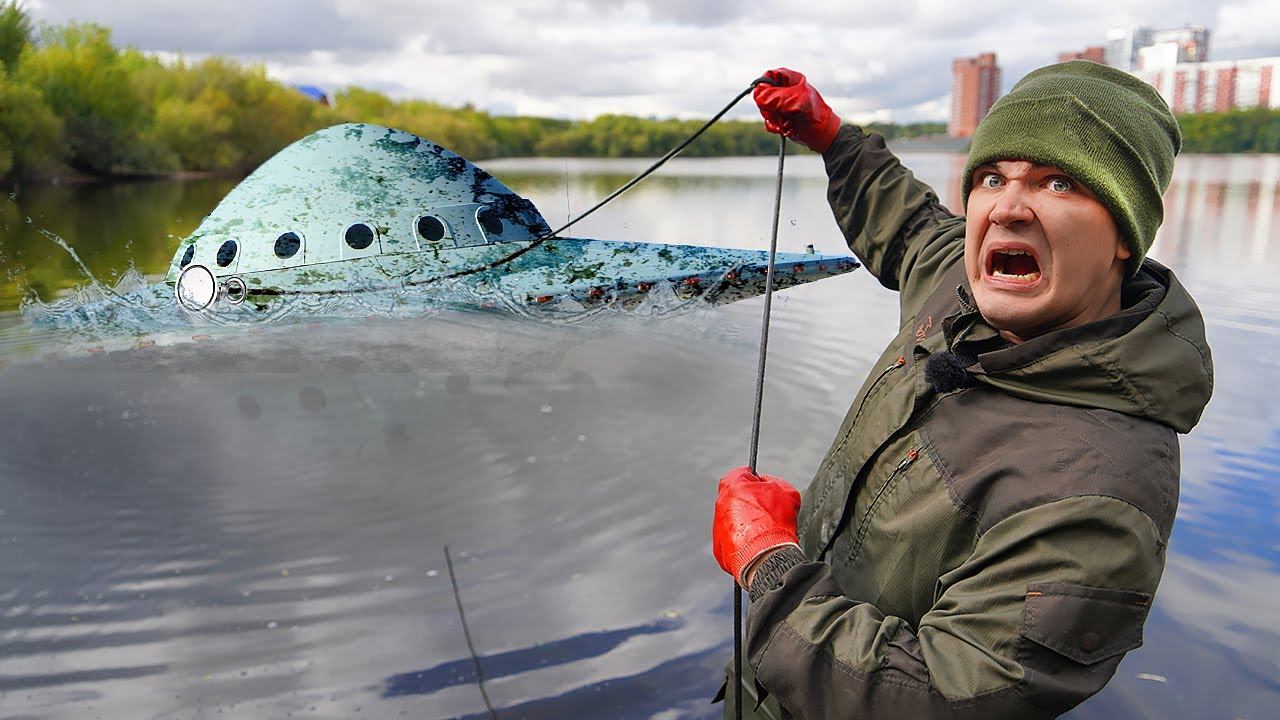 Эти жуткие и опасные находки мы нашли, где затонула летающая тарелка на магнитной рыбалке! смотреть онлайн