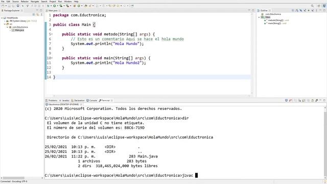 Como compilar y ejecutar una aplicación Java desde la consola de comandos смотреть онлайн