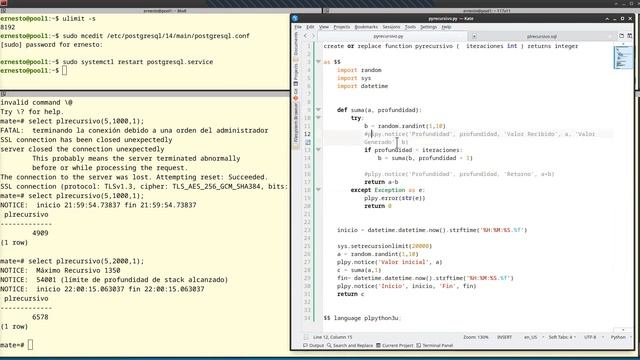 PostgreSQL: Pl/Python 03 - Cálculo Recursivo en Pl/Pgsql y Pl/Python смотреть онлайн