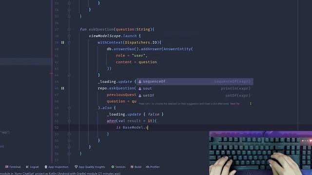 Asmr Programming - Android ChatGPT App Coding JetpackCompose/Kotlin смотреть онлайн