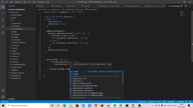 Implement Scroll to Top feature in React JS смотреть онлайн