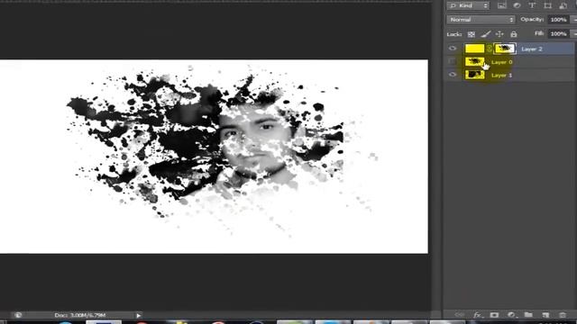 Amazing Photo Effects Paint Splash with brush | Photoshop Tutorial HD смотреть онлайн