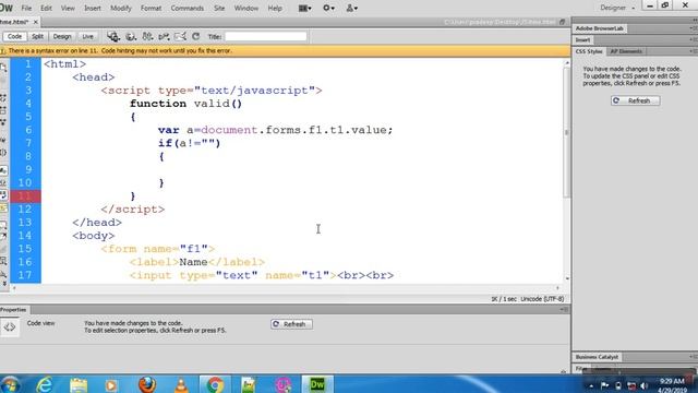 Client Side Validation with Java Script смотреть онлайн