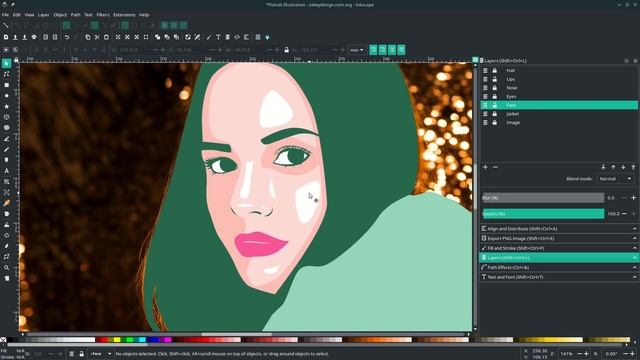 Inkscape Tutorial : How to Create Vector Portrait Illustration from Photo смотреть онлайн