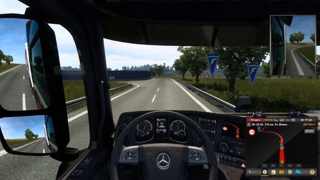 ОСТОРОЖНО, МАЛЕНЬКОЕ ОГРАНИЧЕНИЕ: РЕЙС С НИЗКОЙ СКОРОСТЬЮ (Euro Truck Simulator 2) #59 прохождение смотреть онлайн
