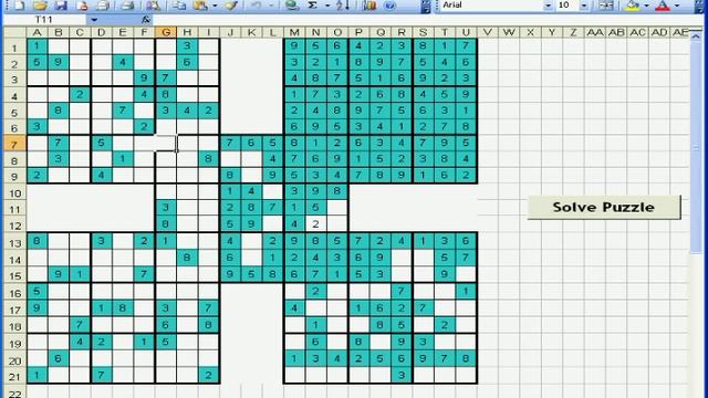 Solve Samurai Sudoku смотреть онлайн
