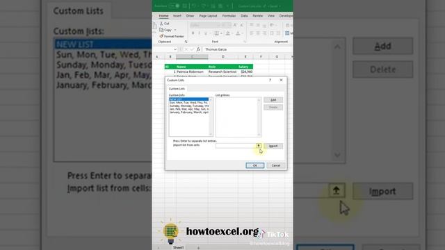 How to create custom lists in excel@howtoexcelblog смотреть онлайн