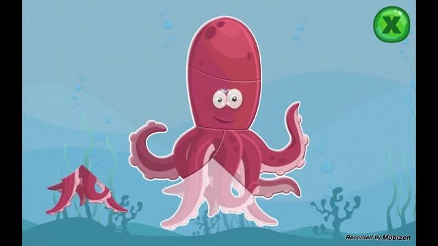 Fish Puzzle for Toddlers! Sea animals puzzle for kids: dolphins, shark, octopus смотреть онлайн