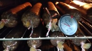 колбаса из мясо сохатого (лось) варёно-копчёная