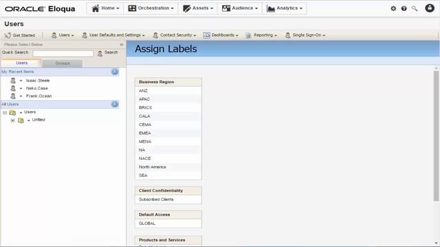 Oracle Eloqua - Creating a Label Assignment Program смотреть онлайн