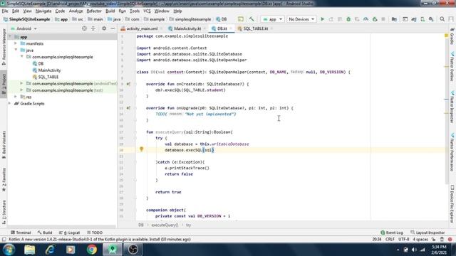 How to create SQLite database in Kotlin Android Studio? смотреть онлайн