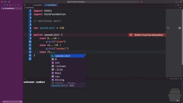 MASTERING SWIFT - Switch case смотреть онлайн