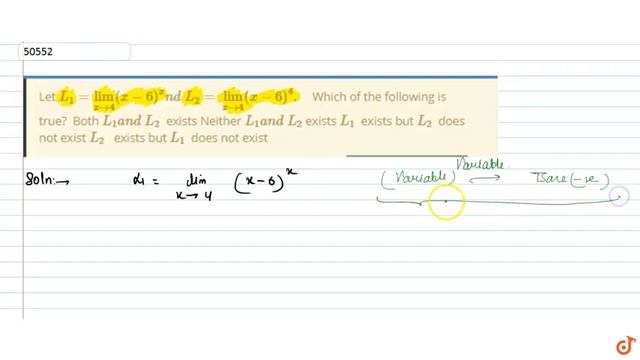IIT JEE LIMITS AND DERIVATIVES Let `L_1=(lim)_(xvec4)(x-6)^x n dL_2=(lim)_(xvec4)(x-6)^4dot` Whi.. смотреть онлайн