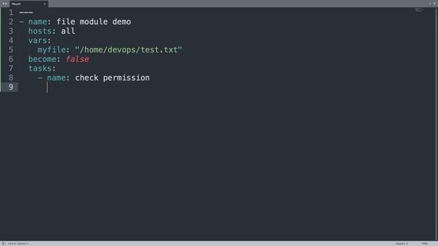 Change file permission - Ansible module file смотреть онлайн