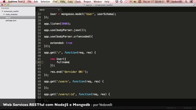 Aprenda - em pouco mais de 1 hora - a desenvolver web service RESTful com NodeJS e Mongodb смотреть онлайн