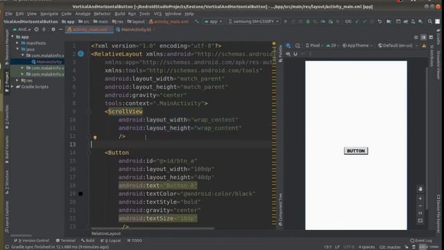 Scroll View tutorial/Kotlin Android Studio How to make Vertical and Horizontal Button смотреть онлайн