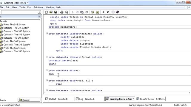Create Indexs in SAS смотреть онлайн