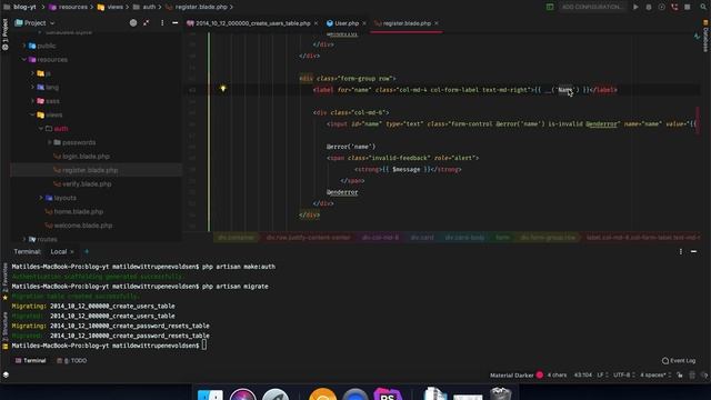 #Laravel: How to make a blog part 1| Authentication смотреть онлайн