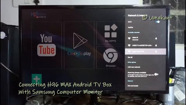 Connecting H96 MAX Android TV Box with Samsung Computer Monitor смотреть онлайн