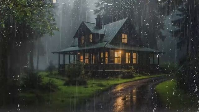 HEAVY RAIN And THUNDER On Tin Roof To Sleep Fast | Night Thunderstorm For Insomnia, Study, Relax