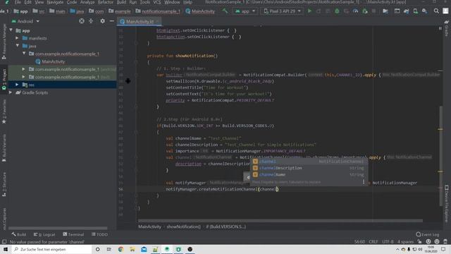 Android Tutorial - NOTIFICATION - 2020 - Part1: Create Notifications + Tap Action (Kotlin) - Germa смотреть онлайн