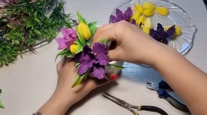 Сборка букета из мыльных цветов тюльпанов и ирисов. #Мыловарение для начинающих