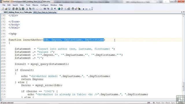 0803 Adding Rows To A Table Dynamic Web Design with PHP and MySQL смотреть онлайн