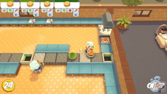 Overcooked! | Nivel 2 - 4 | ☆☆☆ Estrellas | Gameplay